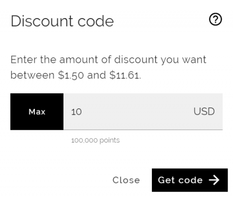 Customer discount code